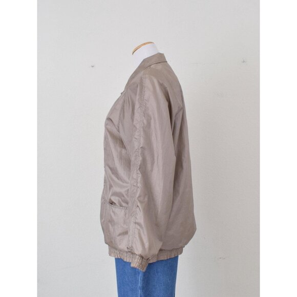 Vintage 90s Lightweight Windbreaker Iridescent Nylon Jacket by Haband/ size M - Picture 3 of 10